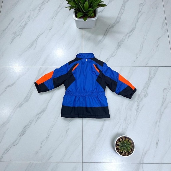 OshKosh B'gosh Boys Blue Orange Winter Puffer Jacket Warm Coat 3T - Picture 2 of 6